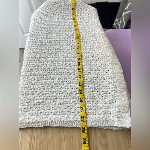 J.Jill Open Stitch Pullover Sweater with Side Button Detail in White Sz XS - Picture 9 of 11